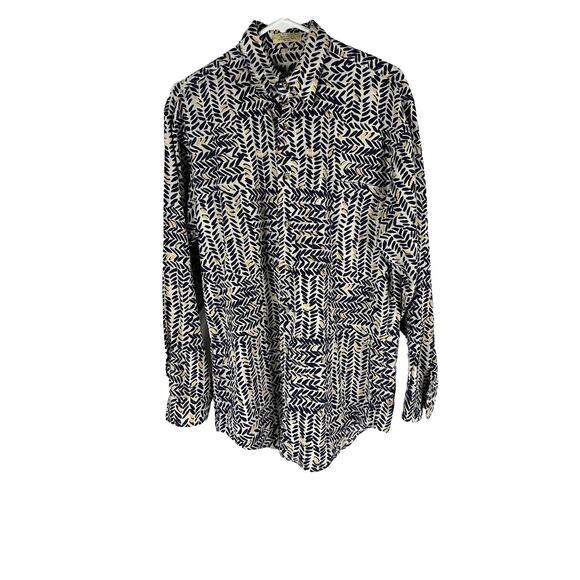 Vintage Saks Fifth Avenue Men’s Button Down Shirt Size Small Linen & Cotton - Picture 1 of 4